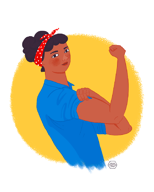 Rosie the riveter animated version by Denise Tolentino